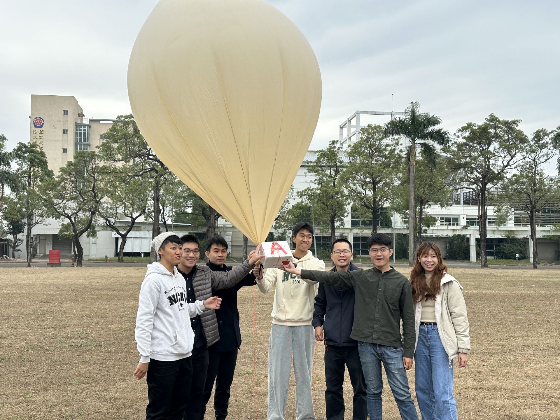 NCKU's Institute of Space Systems Engineering releases stratospheric weather balloons, marking the initial phase of space missio