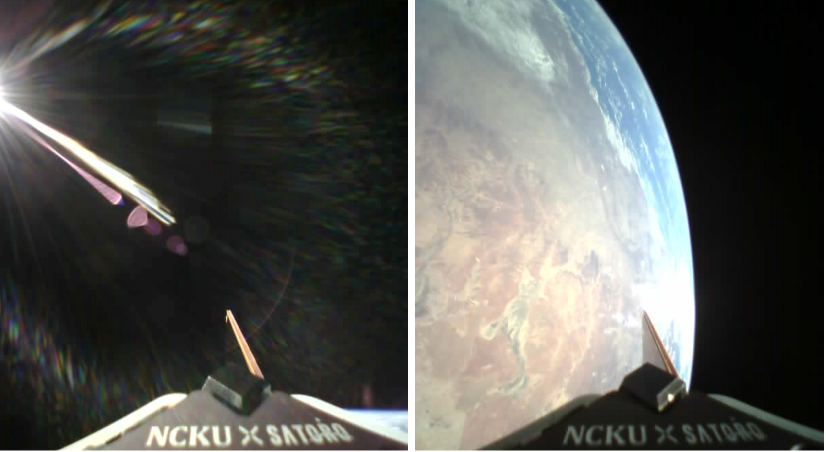 Selfies of NCKU Lilium-1 From Low Earth Orbit.