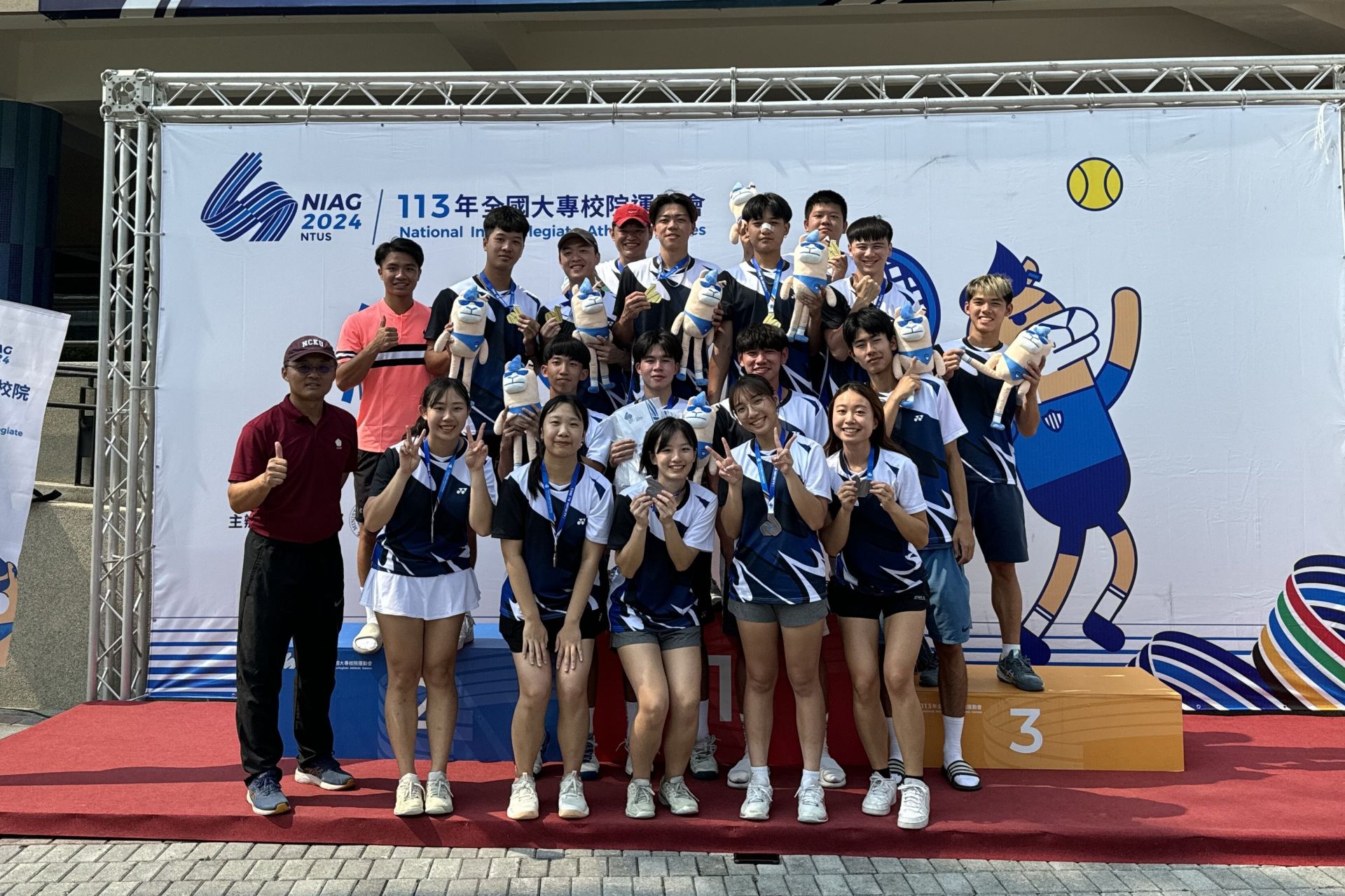 113th NIAG: NCKU Secures 6 Gold, 17 Silver, and 14 Bronze Medals, Men's Tennis Champions Achieve Four-Peat