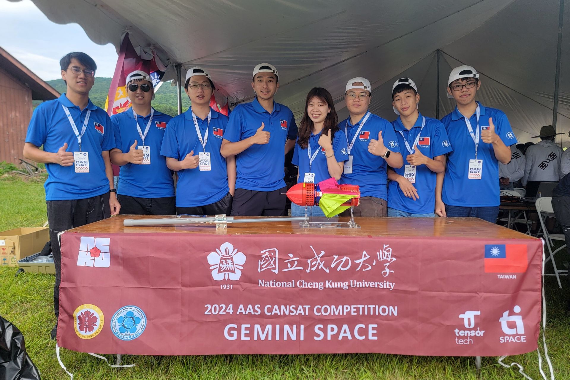 NCKU's Gemini Space team achieved 8th place globally and top in Asia in their debut at the International Cansat Competition.